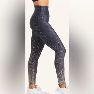 Peloton Show Up Sparkle Leggings High Waisted Blue Gray Athleisure Large